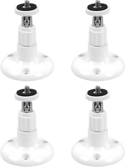 Camerahouders Set - Wandmontage Beugels - Beveiliging Monteren - 360 Graden Draaibaar - 4 Stuks - Wit