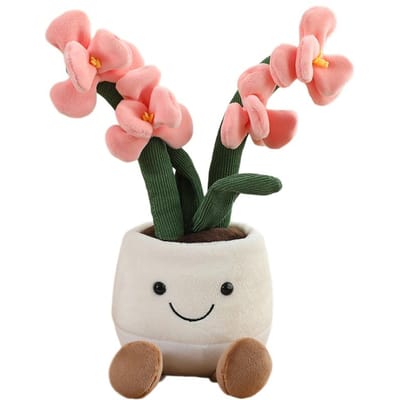 Schattige Bloempot Pluche Bloem Speelgoed Gevuld Paardenbloem Lelie Iris Tulp Anthurium Orchidee Plant Pluche Speeltje Decoratie Cadeau 26cm