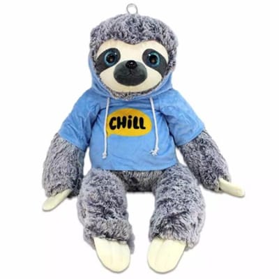 Luiaard met Blauwe Hoodie Pluche Knuffel 48 cm - Speelgoed Knuffels voor Kinderen Jongens Meisjes - Sloth Plush Toy