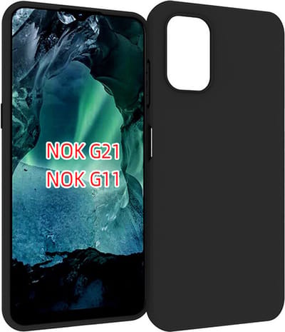 MoDo hoesje Geschikt voor Nokia G11/G21 - Siliconen Back Cover - Zwart