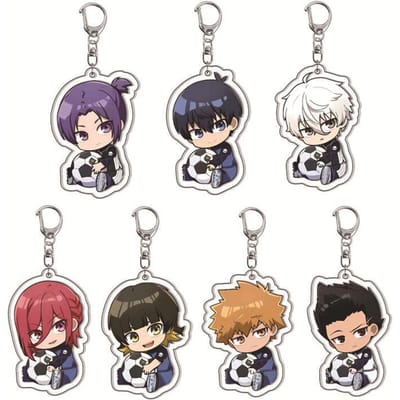 7 stuks/set Anime Sleutelhanger BLUE LOCK Sleutelhanger Cartoon Kawaii Tas Hanger Auto Sleutelhanger Acryl Rugzak Decoratie Kinder Speelgoed Cadeau gray