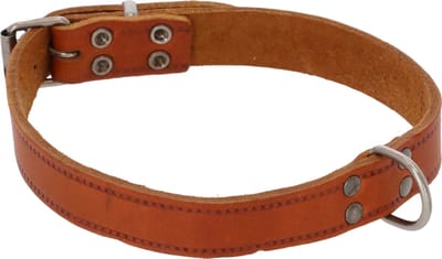 Adori Halsband Vetleder Met Print Cognac - Hondenhalsband - 50x2.0 cm