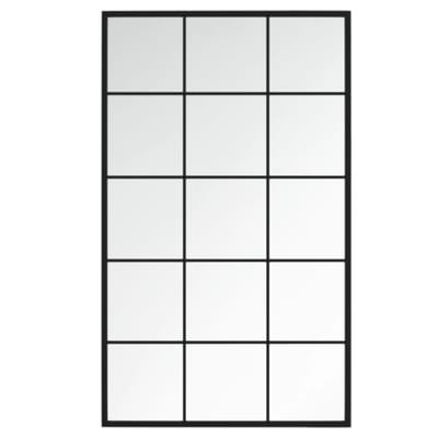 vidaXL - Wandspiegel - 100x60 - cm - metaal - zwart
