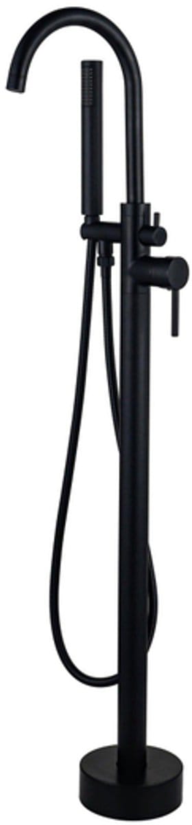 FugaFlow Eccelente Sobrado Badkamer Vrijstaande Badkraan - 107.8cm - handdoucheset - mat Zwart