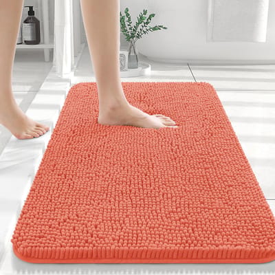 HAPIHAPPY Nieuwe Chenille Badkamermat Extra Zacht Dik Absorberend Shaggy Badmatten Antislip Machinewas Droog Pluche Badkleden 51X76