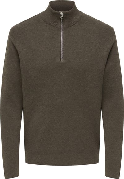 ONLY&SONS - ONSTING LIFE REG HALF ZIP KNIT NOOS - Heren - Gebreide truien