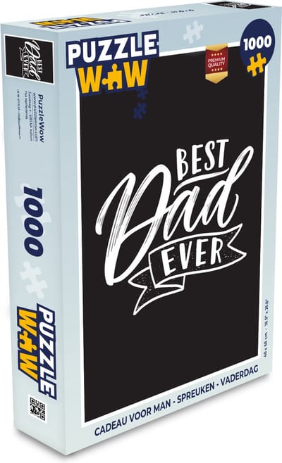 Puzzel Spreuken - Best dad ever - Quotes - Papa - Legpuzzel - Puzzel 1000 stukjes volwassenen - Vaderdag cadeautje - Cadeau voor vader en papa