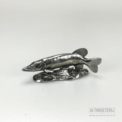 Snoek - Miniatuur - Vis - Trofee - luxe geschenk - Cadeau visser - Jubileum visclub