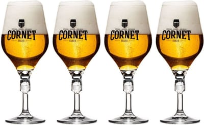 CORNET 33cl Bierglas - Bierglazen Set - 4-Pack - Hoog Design - Vaatwasmachinebestendig - Ideaal voor Speciaalbier