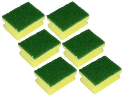 Benson Schuursponsjes - 6x stuks - met nagelbescherming - sterke reiniging - Afwassen/schoonmaken