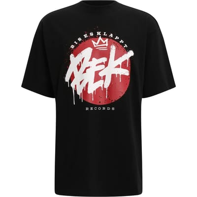 DEF - BEK x DEF Big Logo Heren T-shirt - L - Zwart/Rood