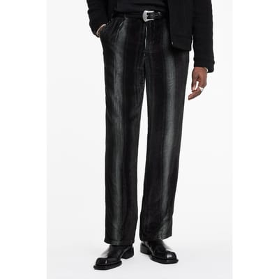 John Varvatos Relax Pants With Waist Belted Pants Smoked Pearl Grey Size: 46 | Pants Outlet | Heren | Grijs