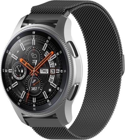 Milanees bandje - geschikt voor Garmin Venu 2s / 3s / 4 (41mm) / Vivoactive 4s / Forerunner 255s / 265s - Huawei Watch GT 5 Pro - 42mm / GT 6 / GT 5 / GT 4 - 41mm - zwart