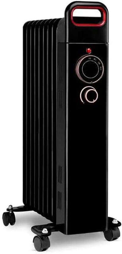 Olieradiator 9 elementen - Elektrische kachel - Ruimte verwarmen - Instelbare thermostaat - 2000 Watt - Zwart