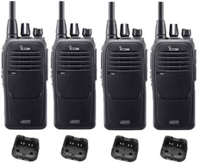 Set van 4 com IC-F29DR3 Digitaal DPMR en PMR446 IP67 portofoons