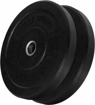 Gorilla Sports Bumper Plate - Halterschijf - 10 kg - Rubber - 50 mm - Set van 2
