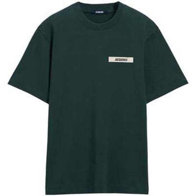 T-shirt Korte Mouw Jacquemus LE T-SHIRT GROS GRAIN DARK GREEN