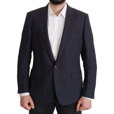 Dolce & Gabbana Donkerblauwe ALTA SARTORIA Jas Heren Blazer