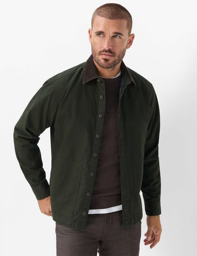 Brax Heren Shirt  Style KAY pine, groen, maat M