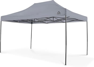 Pop-up Tuinhuis 3x4.5m | Volledig Waterdicht Paviljoen Grijs | Heavy Duty Opvouwbare Luifel