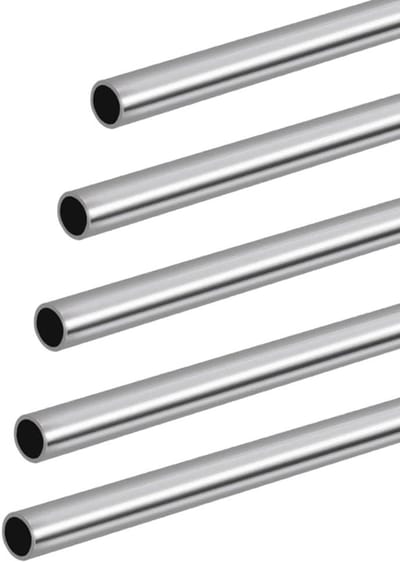 Roestvrij staalbuis - Metalen pijp - Industriële toepassingen - Verdikte pijpmuur - 12 inch lengte 5 stuks - Zilver