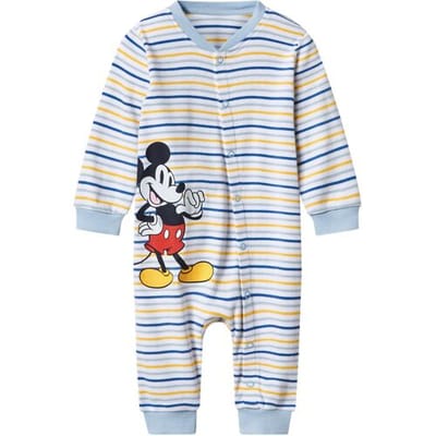 LUPILU Baby pyjama (strepen/blauw, 50/56)
