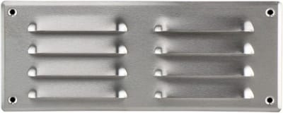 Roestvrijstalen ventilatierooster met insectenhor en muurafdekking