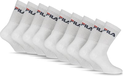 FILA Tennis- & Sportsokken - Maat 39/42 - 9 Pack - Wit