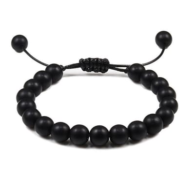 Sorprese armband - Milaan - armband heren - zwart mat - 17-25 cm - verstelbaar - unisex - cadeau - Model L