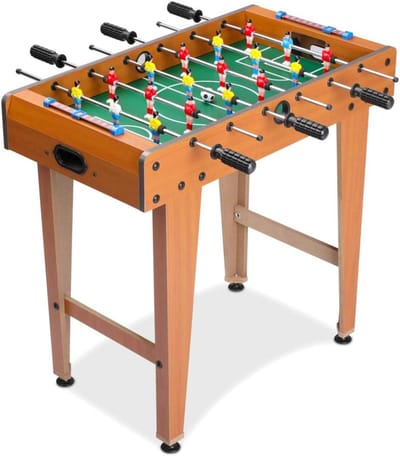AHD® Voetbaltafel - Airhockey - Airhockeytafels - Voetbaltafel Kinderen - Bruin - 69cm x 37cm x 62cm
