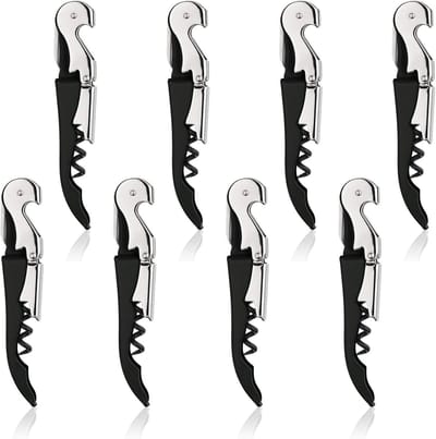 Professionele Wijnopener met Corkscrew, RVS Flessenopener en Can Opener, Perfect als Cadeau voor Wijnliefhebbers en Gastronomie