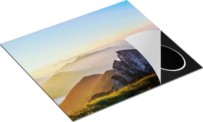 Chefcare Inductie Beschermer Zonsopkomst in de Bergen in de Alpen - 60x50 cm - Afdekplaat Inductie - Kookplaat Beschermer - Inductie Mat