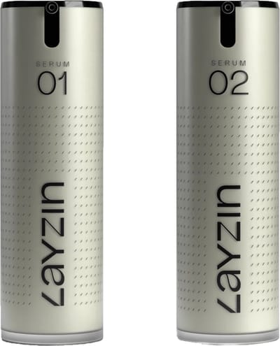 LAYZIN Anti-Aging DUO – Hyaluronzuur Serum 01 & Retinol Serum 02 – Anti-Rimpel Verzorging – Vermindert Fijne Lijntjes – Diepe Hydratatie, Huidversteviging & Huidverjonging – Gezicht & Hals – Geschikt voor Microneedling