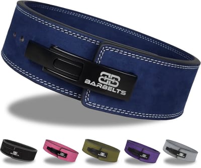 Barbelts Powerlift riem navy - lever belt - L - Top kwaliteit leer - Lifting belt