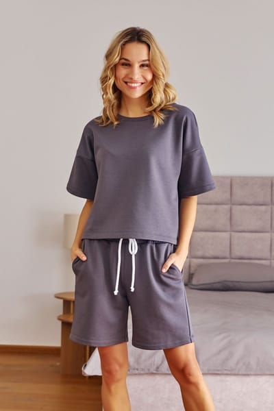 Doctor Nap Pyjama / Huispak Dames Korte Mouw Korte Broek Zomer Shortama Fume DRS.7220 36 / S