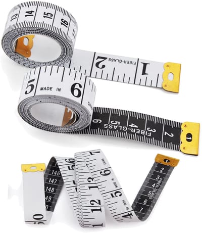 Dailygoods- Meetlint 200 cm - Dubbelzijdig - Flexibel - 2 stuks - Naaien - Huishoudens - Vinyl materiaal - Kleermakerslint