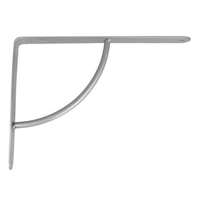 AMIG Plankdrager/planksteun van metaal - gelakt zilvergrijs - H150 x B125 mm - boekenplank steunen - tot 110 kg
