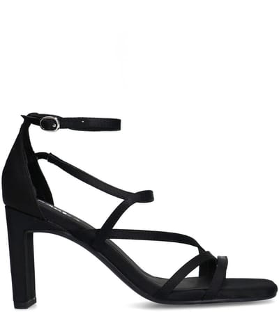 Sacha - Dames - Zwarte sandalen met hak - Maat 36