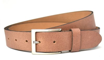 Leren Riem taupe - Jeans riem - Leer - Echt leren riem - Dames/Heren riemen - Casual - Pantalon riem Maat 115 - Totale lengte riem 130 cm
