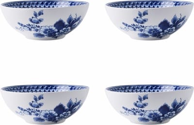 Yoghurtschaal Paauw blauw - Porselein - 14 cm - 4 stuks