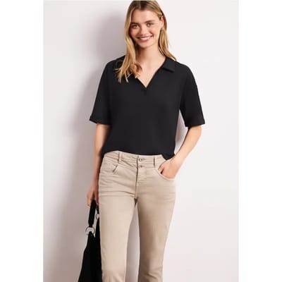 Jersey poloshirt met korte mouwen