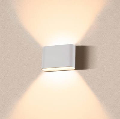 SLV Oval buitenwandlamp up/down CCT 13,5 cm wit