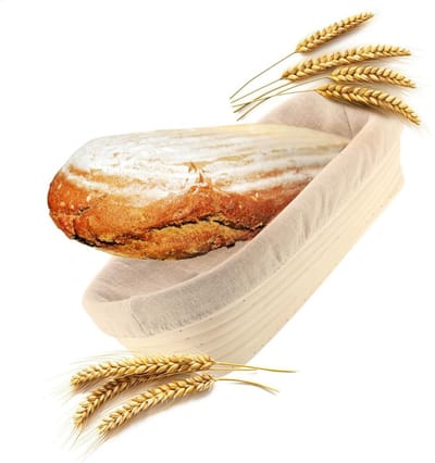 Aurixi® Rijsmandje Broodbakken - Rijsmandje Brood - Rijsmand Rond - Beige - 35cm x 14cm x 8cm