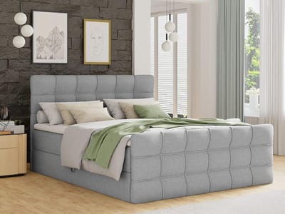 Gestoffeerd Tweepersoonsbed 160x200 cm met LED-verlichting, USB & Type-C Laadstation, Opbergruimte en Verstelbaar Hoofdeinde – Pauwhome