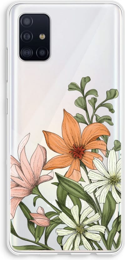 Case Company® - Hoesje geschikt voor Samsung Galaxy A51 4G hoesje - Floral bouquet - Soft Cover Telefoonhoesje - Bescherming aan alle Kanten en Schermrand
