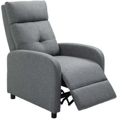 Relaxfauteuil - Relaxzetel - Relaxstoel - Fauteuil - Stoel - Met armleuning - Voor één Persoon - Grijs