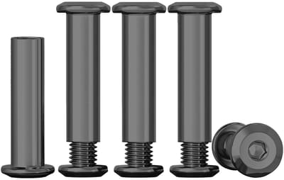 Set van 10 Verbindingsschroeven en Mofmoeren M4 x 25 mm RVS A2 voor Meubels en Planken
