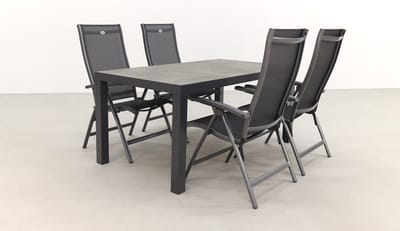 Hartman Salvatore/President 160x90 cm. verstelbare 4-persoons tuinset