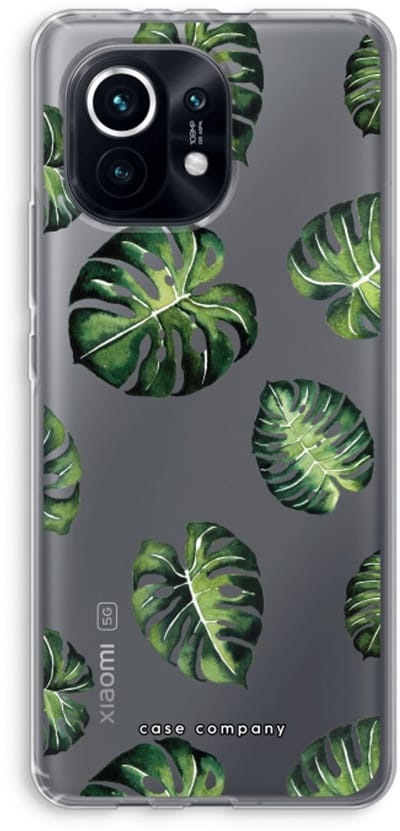 Case Company® - Hoesje geschikt voor Xiaomi Mi 11 hoesje - Tropische bladeren - Soft Cover Telefoonhoesje - Bescherming aan alle Kanten en Schermrand