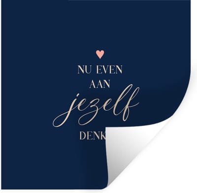 Muurstickers - Sticker Folie - Sterkte - Quotes - Hartjes - Denken - 100x100 cm - Plakfolie - Muurstickers Kinderkamer - Zelfklevend Behang XXL - Zelfklevend behangpapier - Stickerfolie